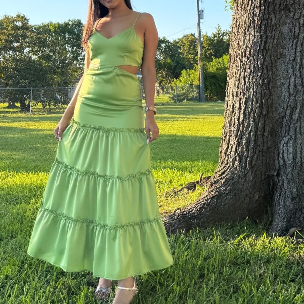 Vibrant Green Maxi Dress